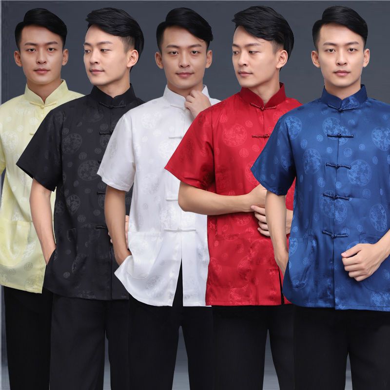 Men Samfu Traditional Short Sleeve Cina Baju Raya Lelaki Man Cny