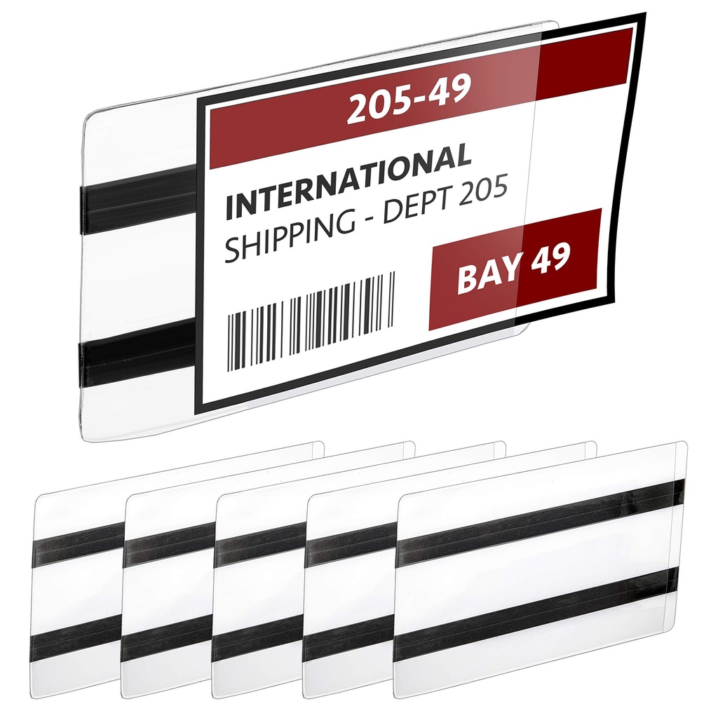20 Pcs Magnetic Label Holder, Vinyl Pouch PVC Label with Side Opening ...