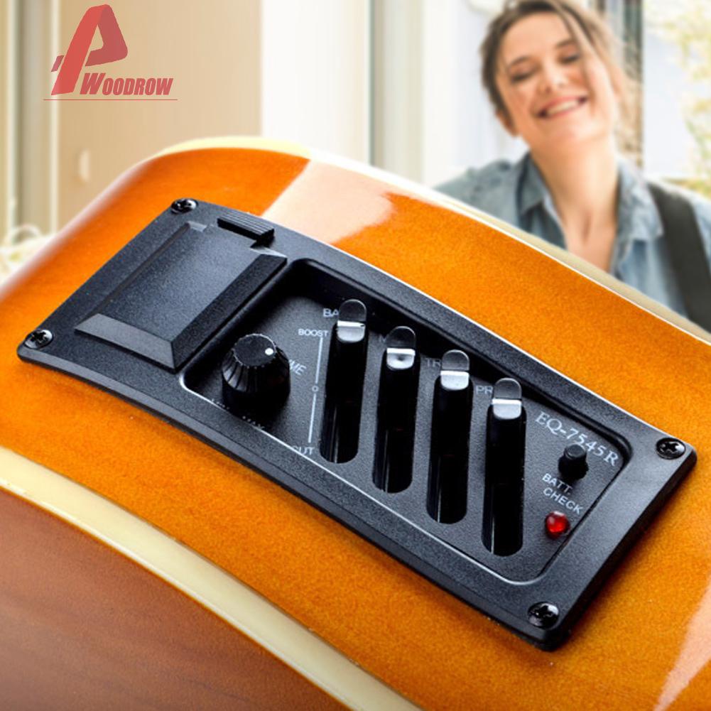 4Band Eq Equalizer Piezo Pickup Eq7545R Acoustic Guitar Preamp Tuner