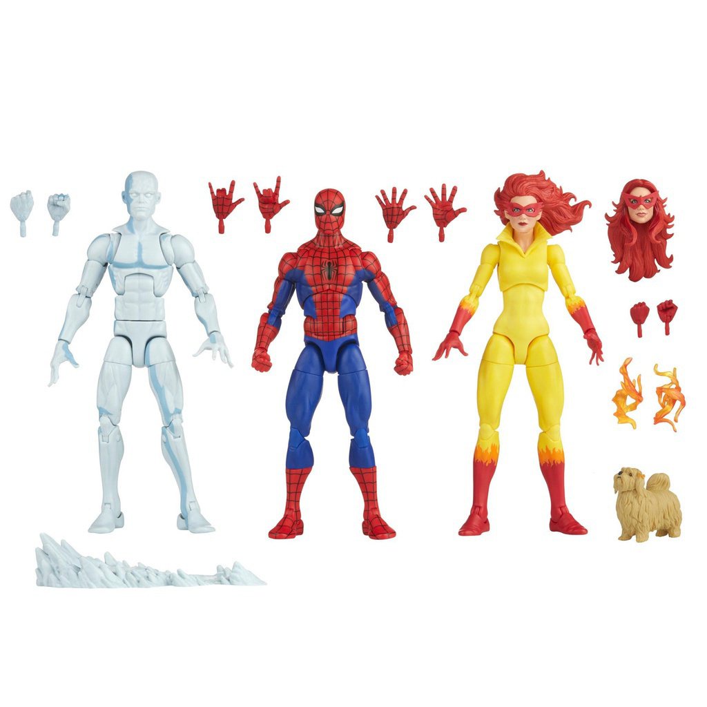 Boxless Marvel Legends SpiderMan and Friends Iceman Firestar 3Person