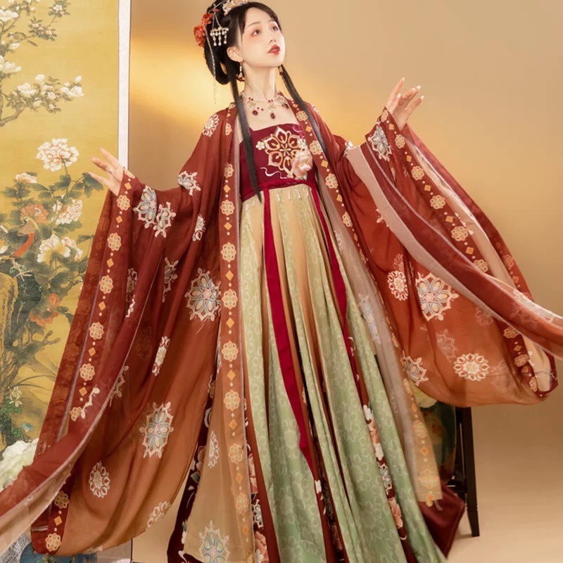 Ancient Chiffon Kimono Hanfu Dress Summer Tang Embroidery Chinese