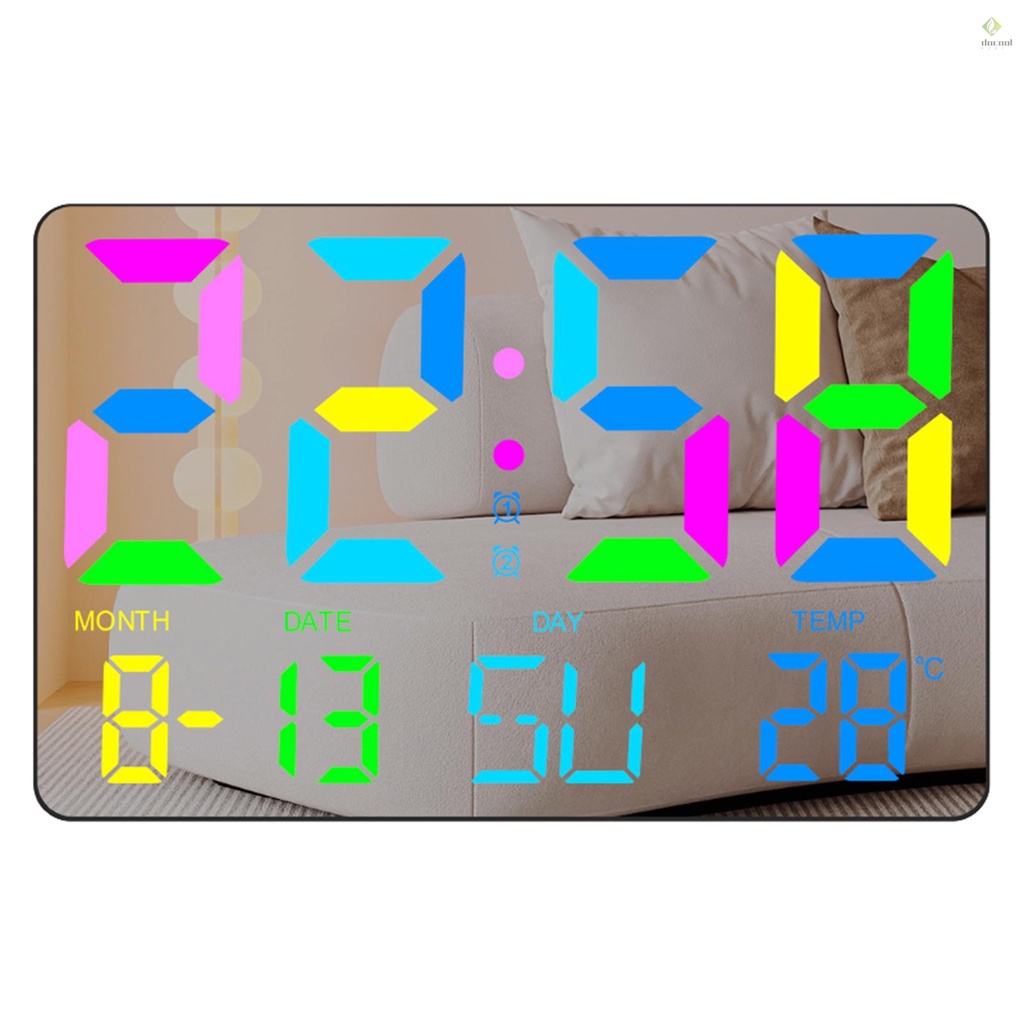 {Doc} TS-5310 Digital RGB Wall Clock Large Screen Mirror Alarm Clock 5 ...