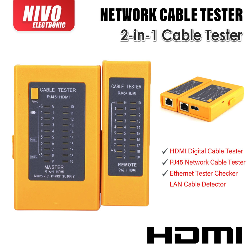 2-in-1 Cable Tester for HDMI Digital Cable RJ45 Network Cable Ethernet ...