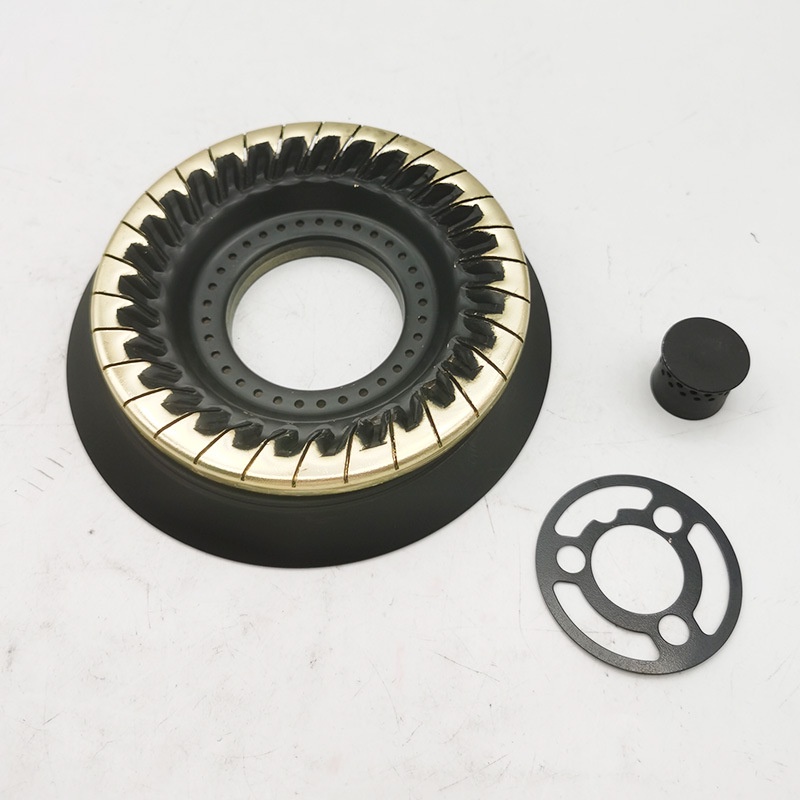 Universal Gas Stove Fire Core Black Yellow with Steel Plate Steel Cover