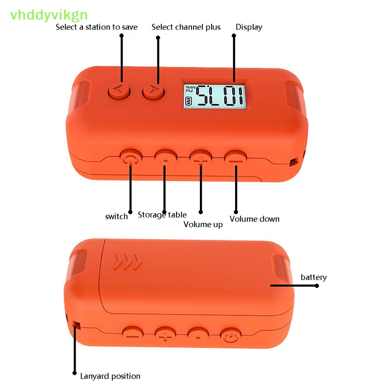 VHDD Mini Pocket FM Radio Portable 50108MHZ Audio Radio Receiver With