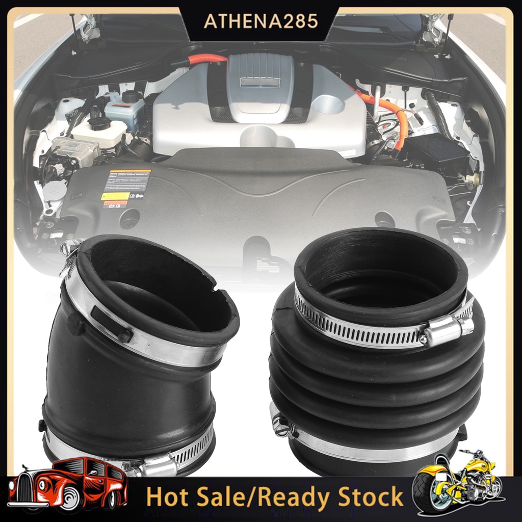 2Pcs/Set Air Intake Hose Heatresisting Anticorrosion Rubber Air Intake Resonator Tube 16576
