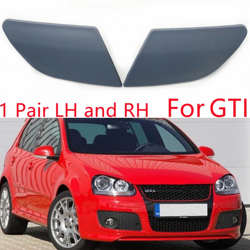 Front Bumper Headlamp Cover Head Light Washer Nozzle Cap For VW Golf V ...