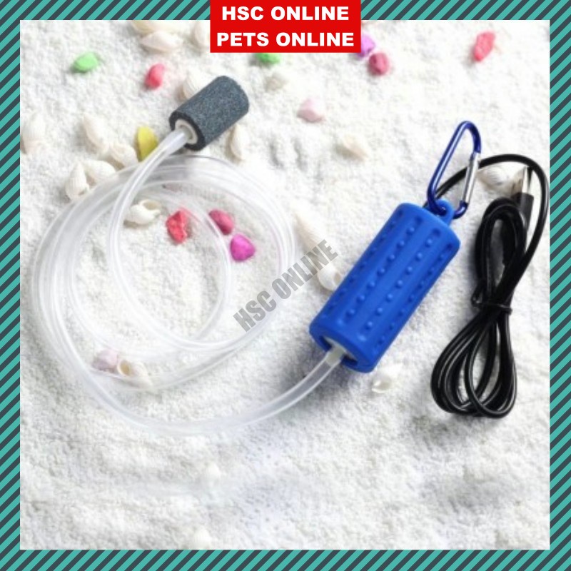 HSC USB Fish Air Pump Aquarium Tank Mini Portable Water Filter Oxygen ...