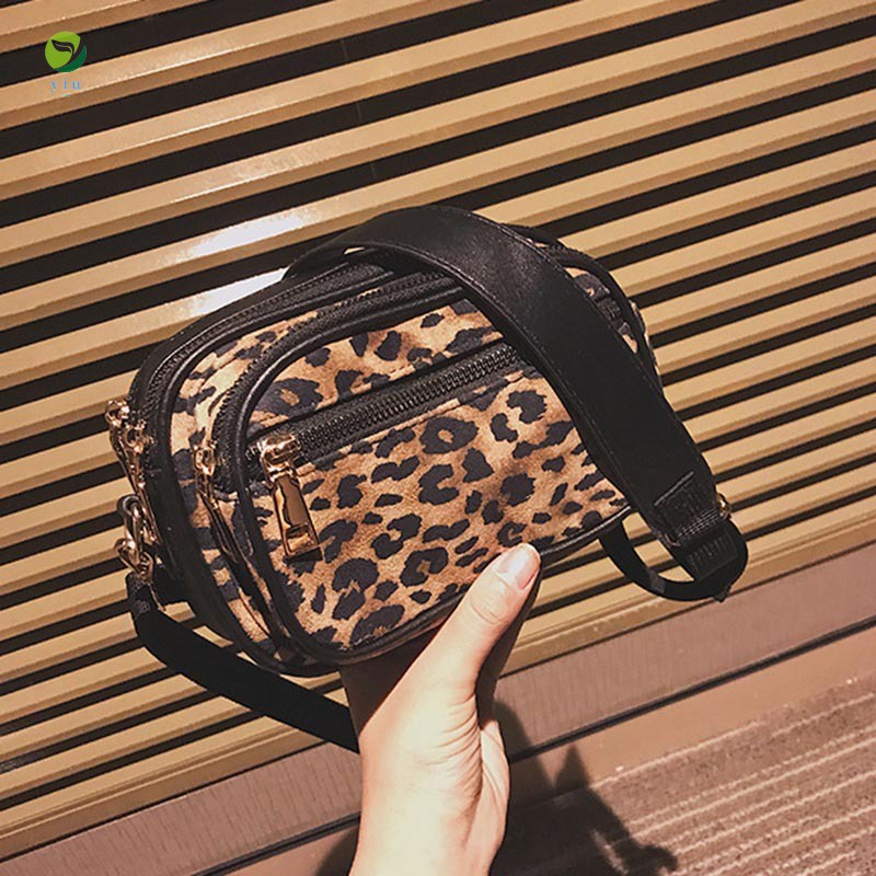 Animal print deals messenger bag