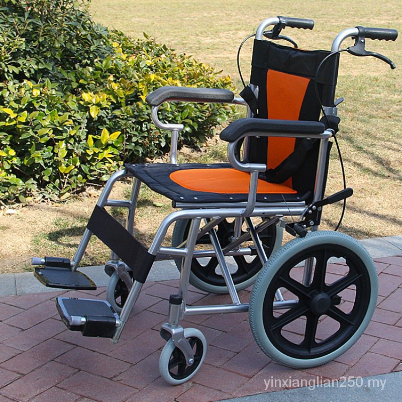 Elderly walking wheelchair folding portable travel manual wheelchair