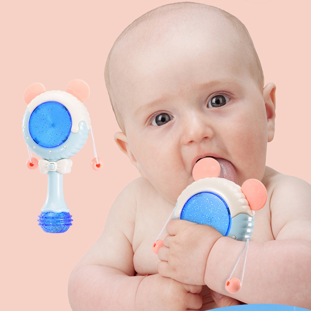 {xiapimart} Baby Drum Toy Baby Rattle Toy Adorable Baby Cartoon Rattle