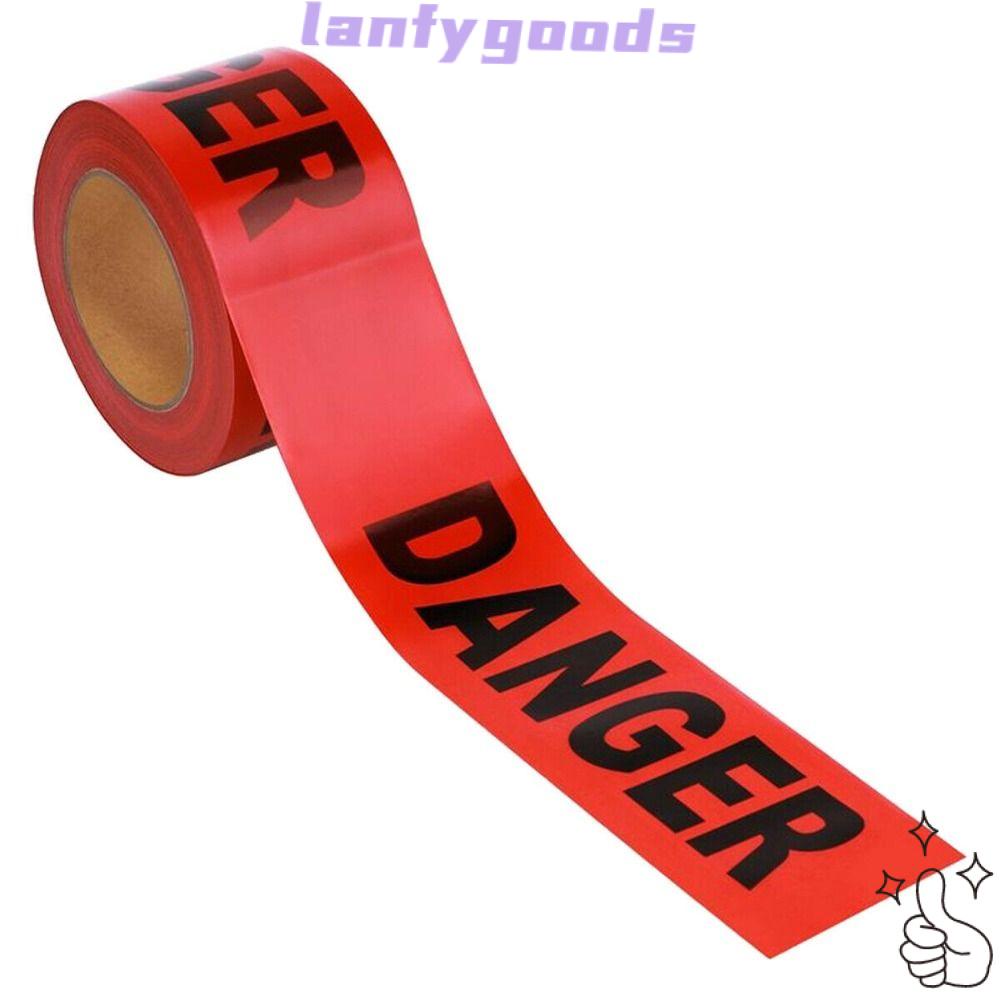 LAN Red Danger Tape, 7.5cm*100M Roll Caution Barrier Tape, Widely used
