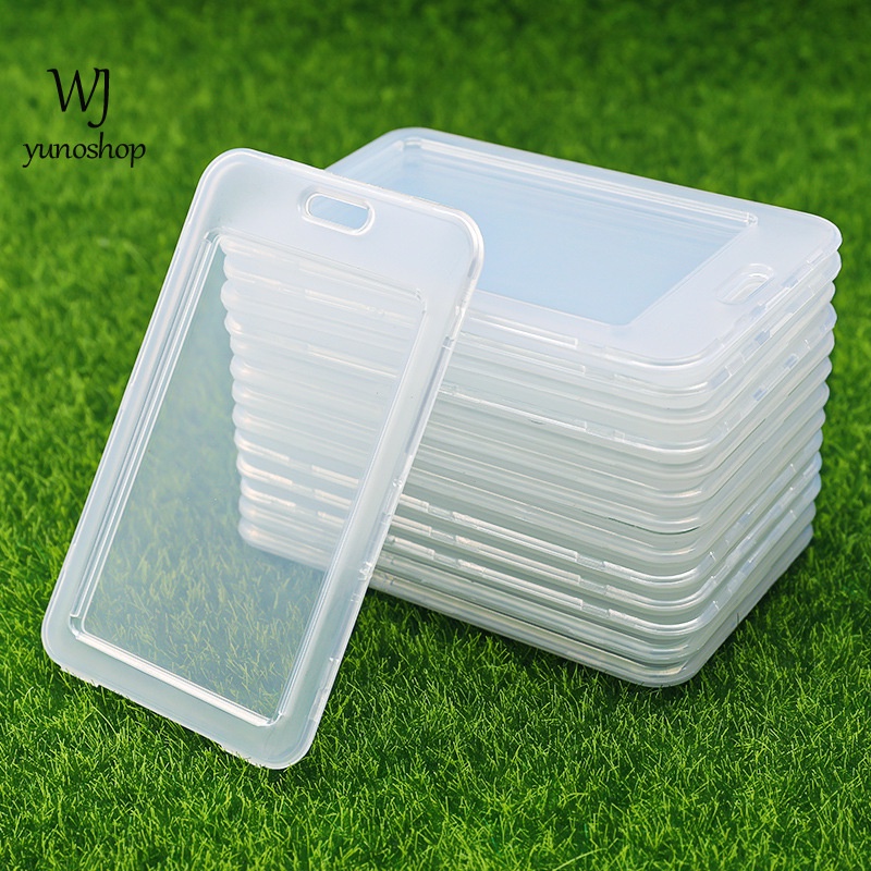 Simple transparent clamshell bus card sleeve Plastic rice card