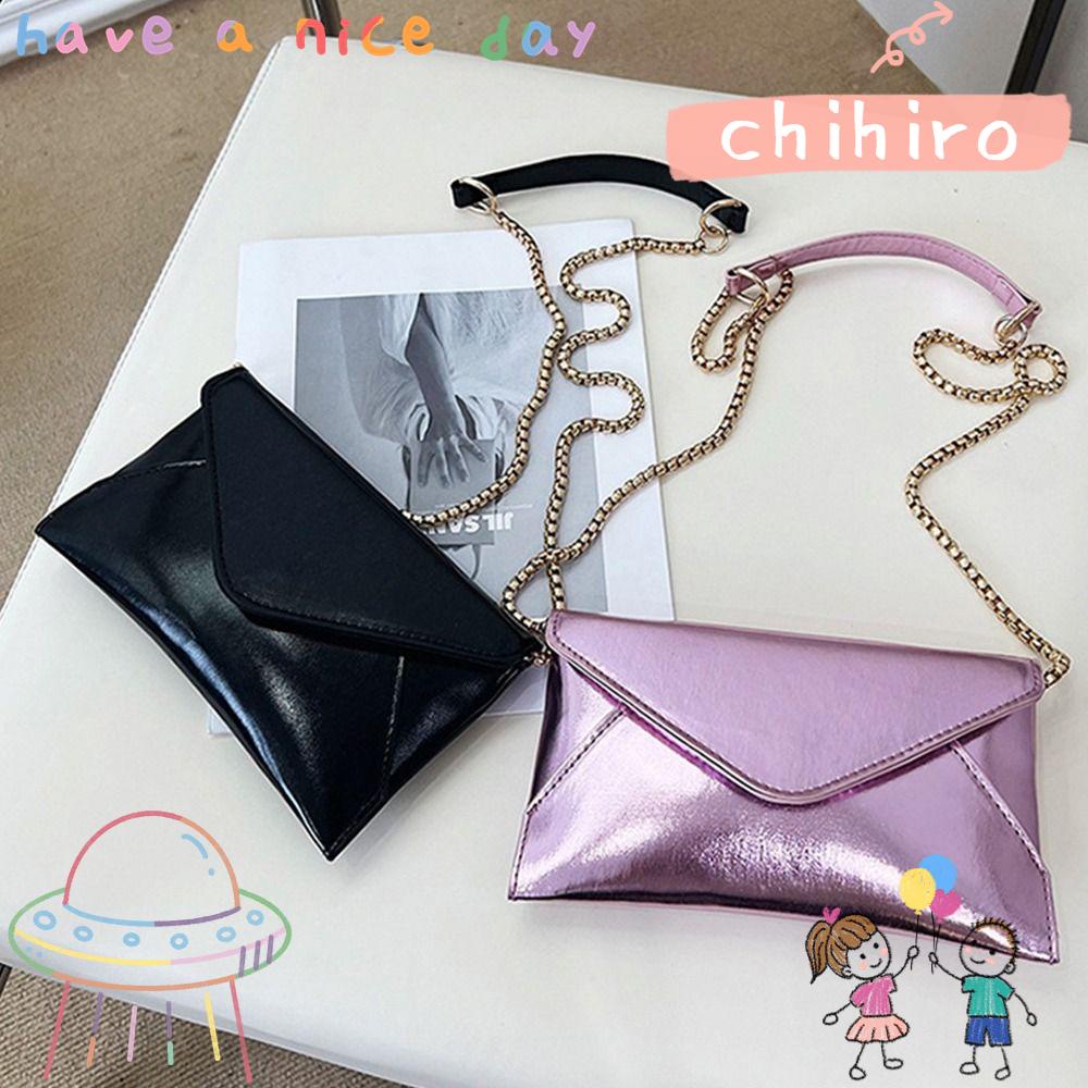 CHIHIRO1 Crossbody Bag, Chain Silver Evening Shoulder Bag, Sparkling PU