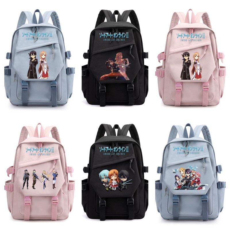 Sword Art Online Backpack SAO School Bag Women Men Large Capacity