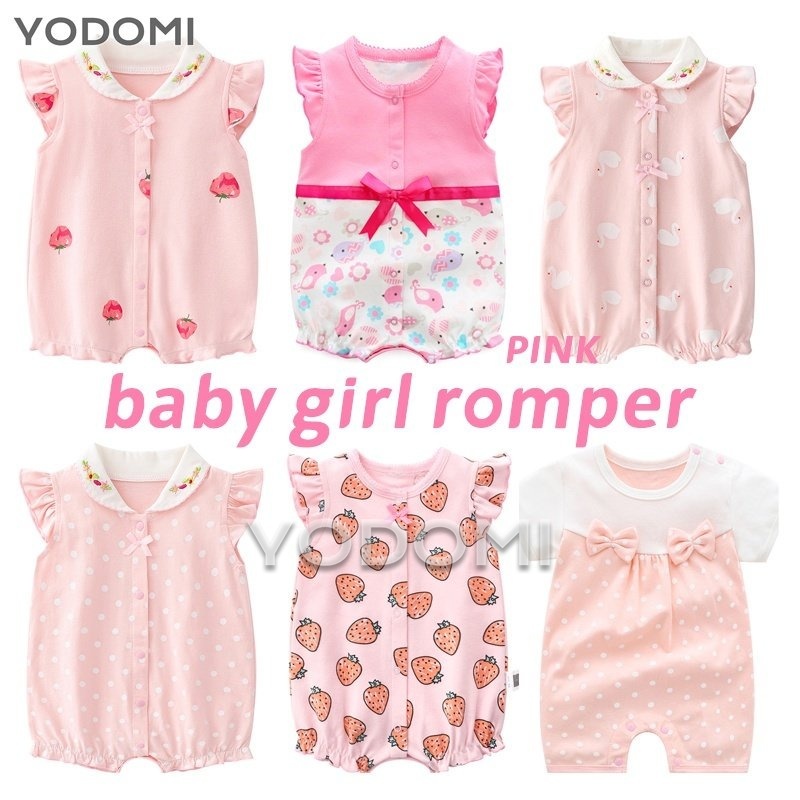 Baby Girls Rompers Toddlers Infants Summer Short Sleeve Jumpsuits Baby