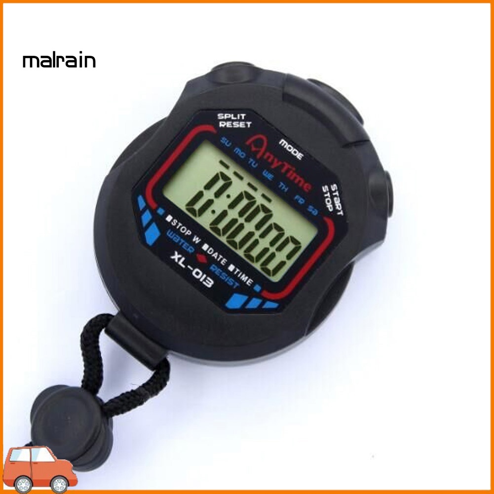 [Ma] Digital Handheld LCD Chronograph Sports Stopwatch Timer Stop Watch