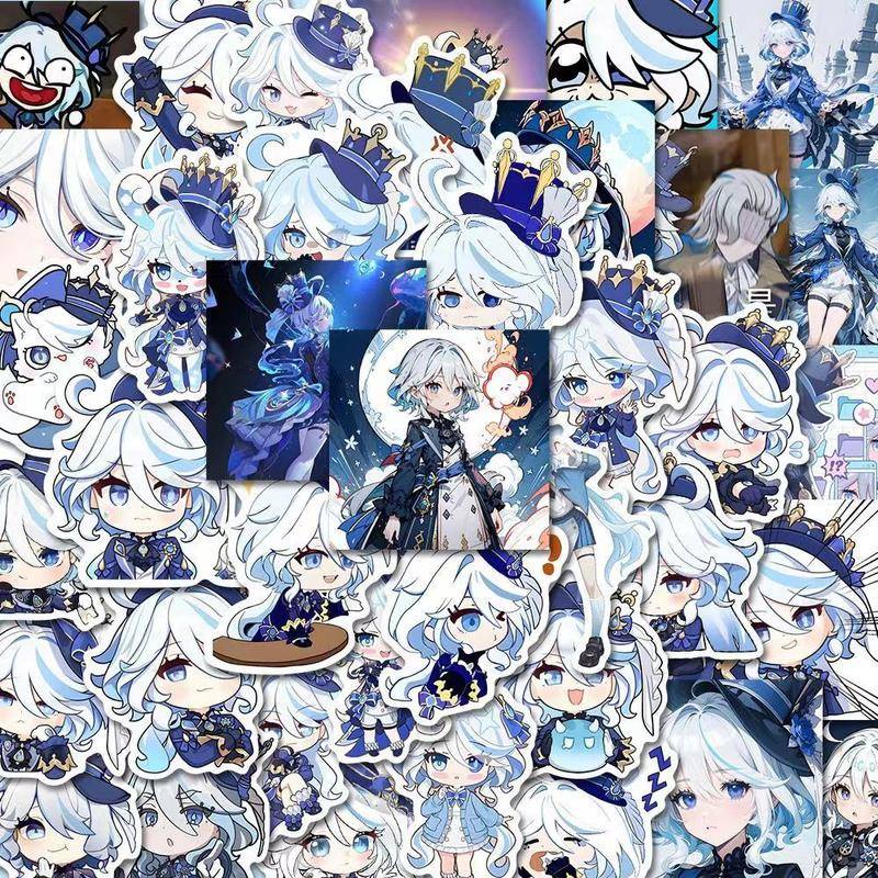 2023 Anime Game Genshin Impact Stickers Focalors Furina DIY Suitcase ...