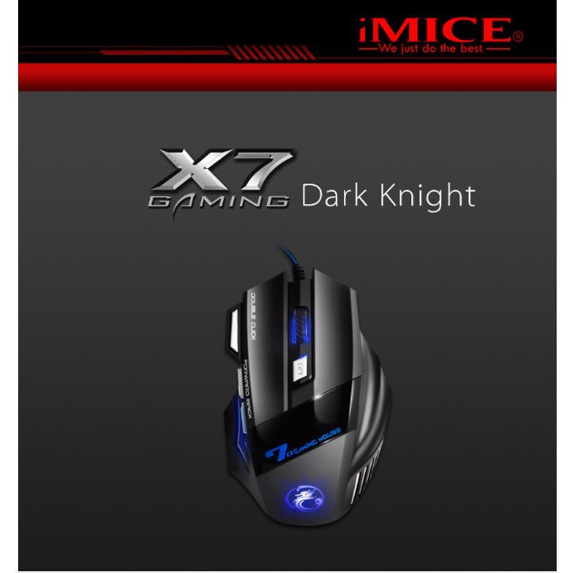 iMICE X7 Wired Gaming Mouse 7 Buttons Optical 5000DPI Professional ...