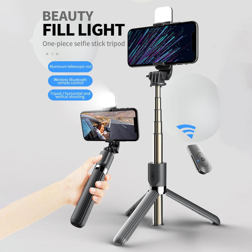 Mini Selfie Stick Tripod Bluetooth Monopod Extendable Phone Tripod with