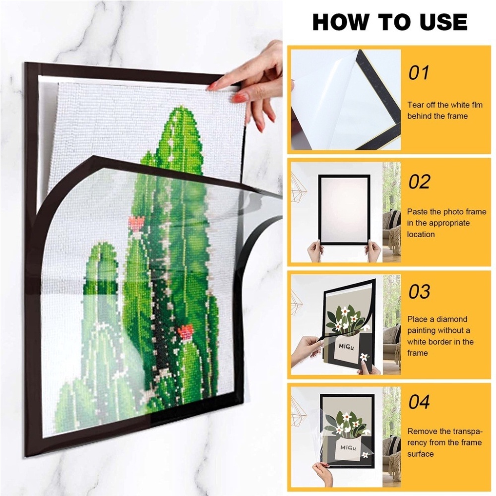 5 PCS A4 Magnetic Display Board PVC Reusable Wall Stick Frame Photo ...