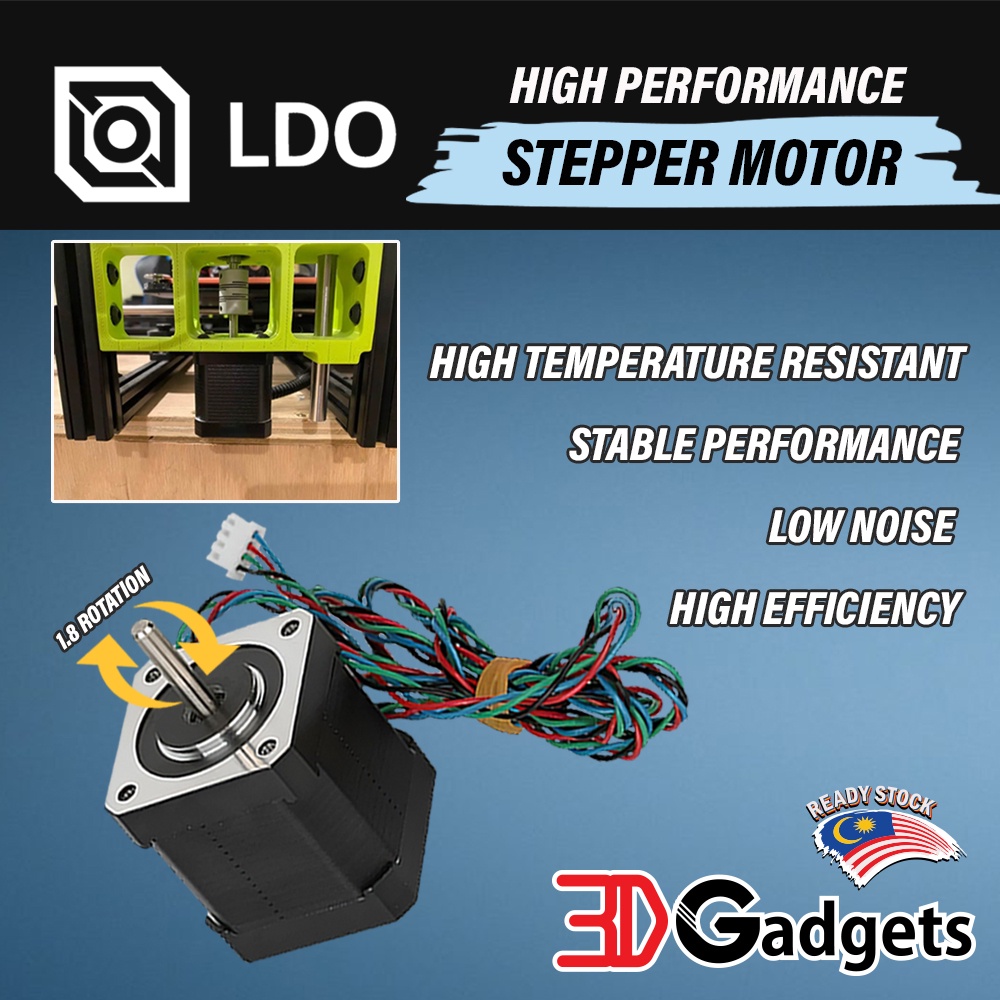 Original LDO Nema 17 48mm 1.8° Super Power HT Stepper Motor for Voron ...