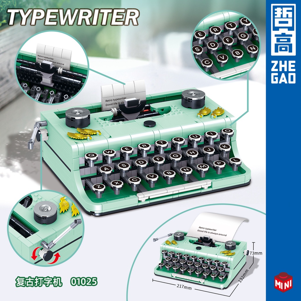 1136pcs Building Blocks Set For Adult, Classic Retro Series Typewriters ...