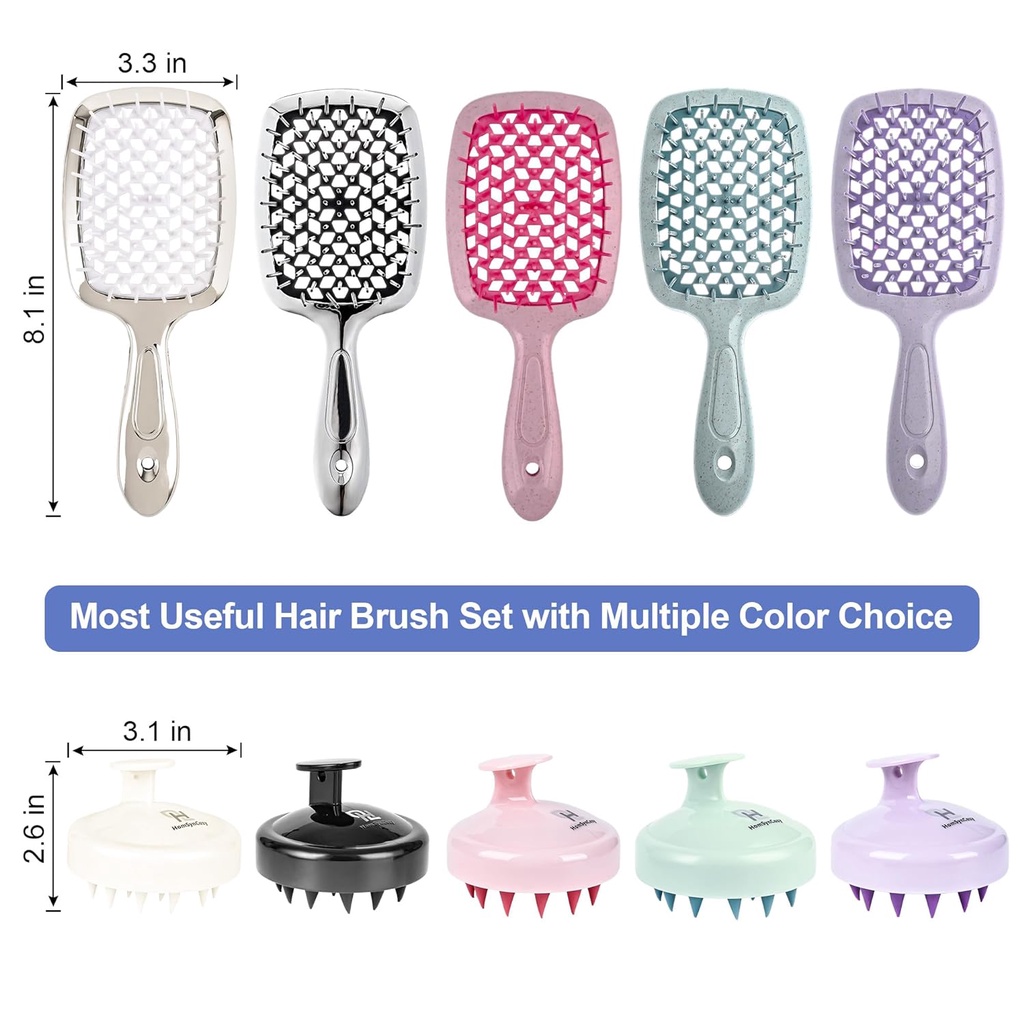 Shampoo brush Scalp massage Hollow comb styling Hair conditioner comb ...