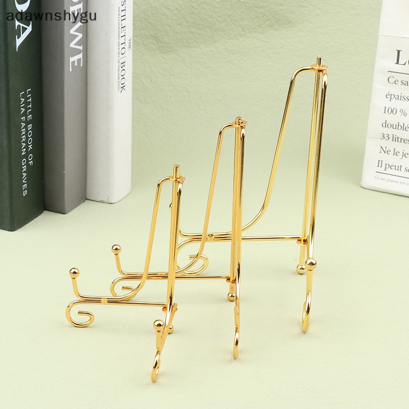 adawnshygu Gold Iron Display Stand Craft Book Holder Photo Pedestal