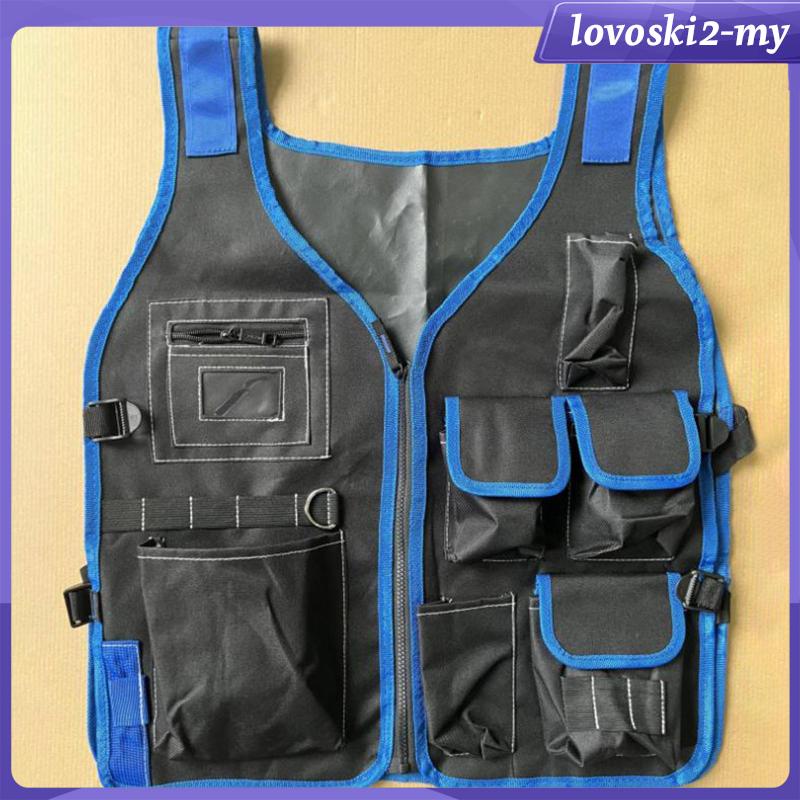 [LovoskiacMY] Tool Vest Universal Carpenter Vest Tool Pouch Work Vest