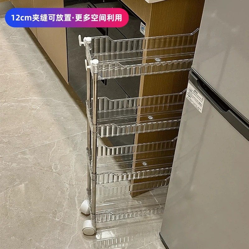 Transparent Transparent Storage Cart Snacks Multi-Layer Storage Rack ...
