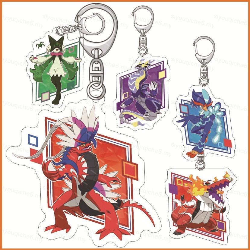 gre9 Scarlet Violet Pokemon Keychain Miraidon Koraidon Bag Pendant ...