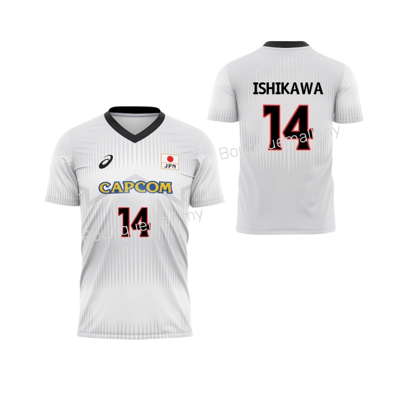 Customizable Japan VNL 2023 Volleyball Jersey Short Sleeves ISHIKAWA ...