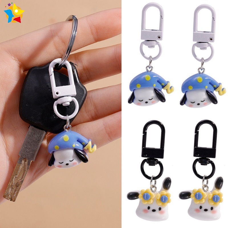 Small Funny Couple Friends Acrylic Anime Keychain Student Girl Cartoon