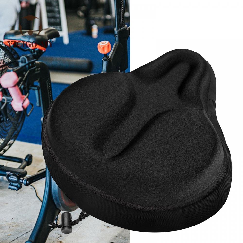 Saddle Cover 3D Gel Saddle Pad Adjustable Drawstring Black Color