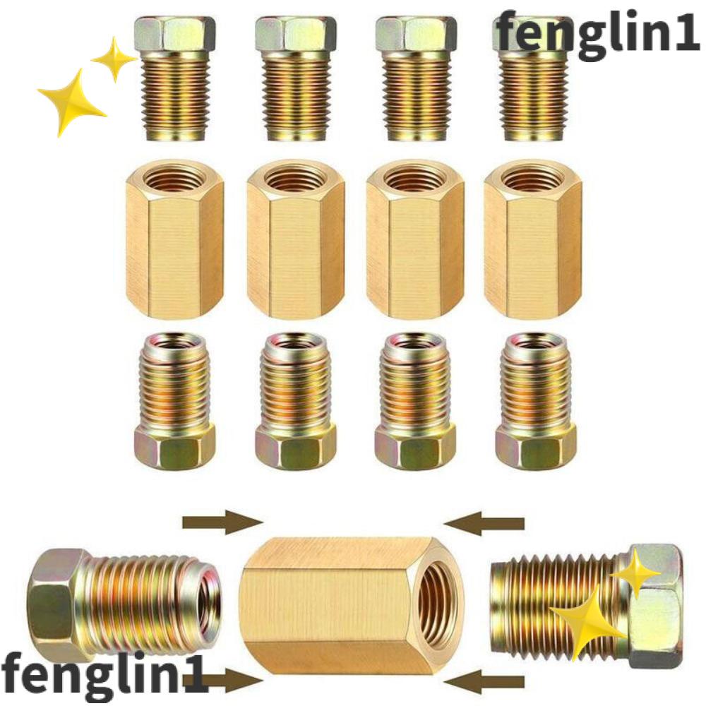 FENG 12Pcs Brake Line Fittings, 3/16" Pipeline Accessories brass Unions