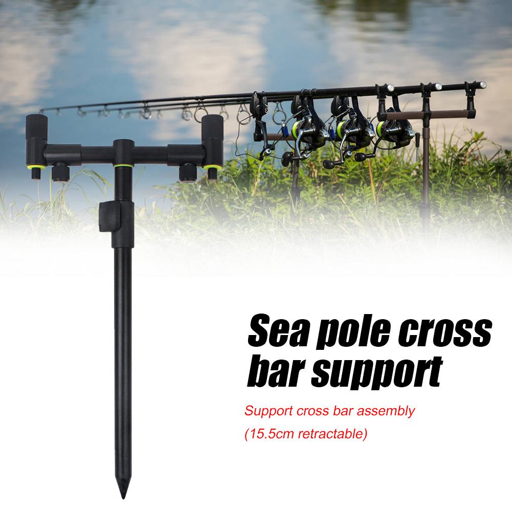 Aluminum Carp Fishing Rod Holder Ground Pole Stand with Bites Alarm
