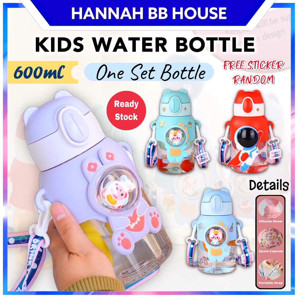 600ml Children Water Bottle With Lid Portable Kids School Water Bottle ...