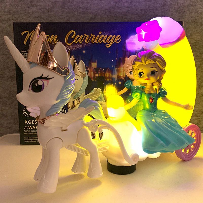 Children Girls Princess Carriage Toys Singing Dancing Electric ...