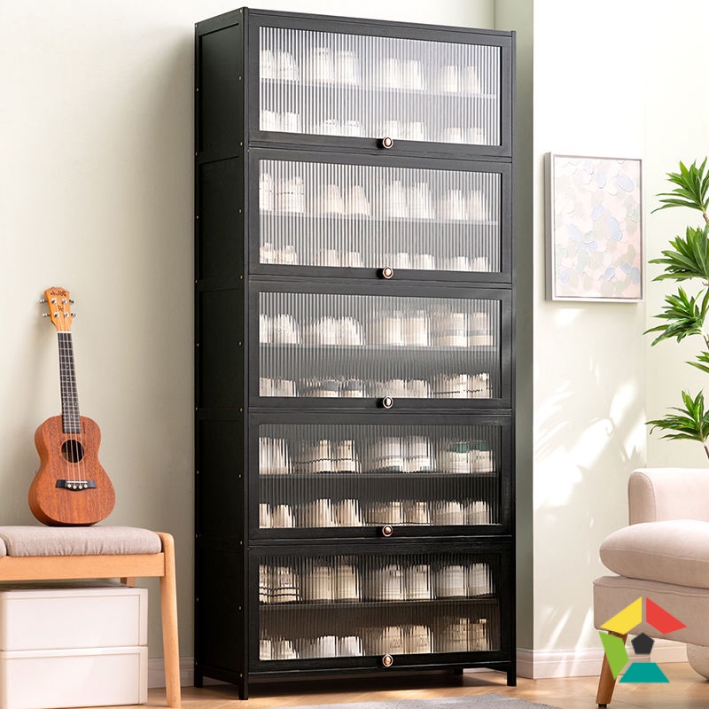 Popxstar 8layers Zippered Multi-Layer Dust Proof Shoe Rack Simple Assembled Large Capacity Shoe Storage Cabinet For Entryway Living Room