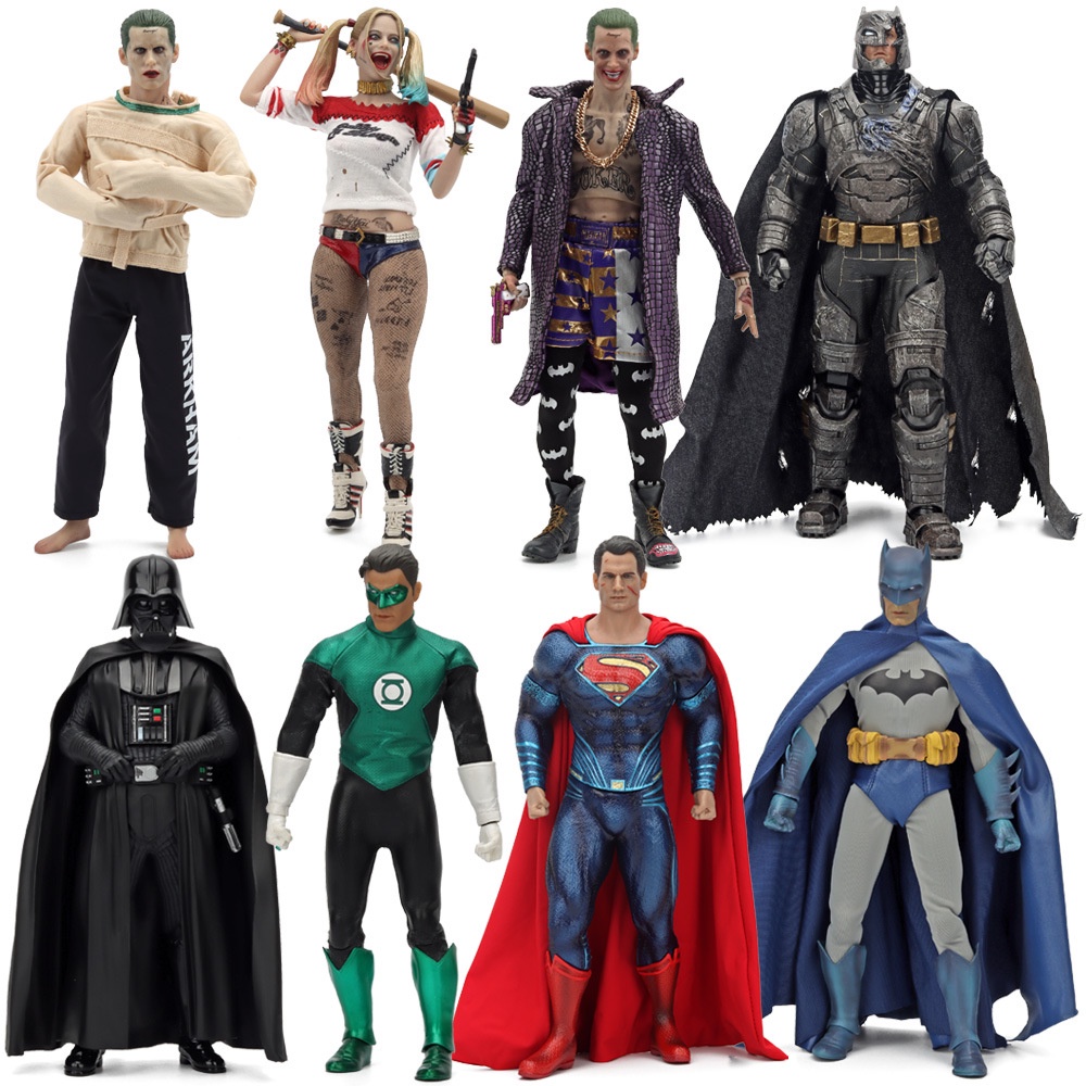 1/6 Superhero DC Comic Superman Batman Joker Male Female Green Lantern ...