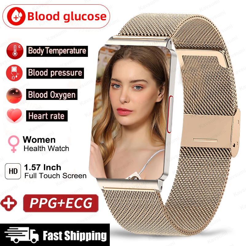 Noninvasive Blood Glucose Smart Watch Women Men Blood Pressure