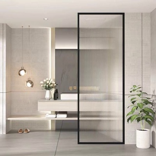 Urinal Partition Wall Divider for Restroom/ Toilet/ Bathroom,  Floor-standing Wall Mounted Urinal Baffle Translucent Glass Panels,  Waterproof