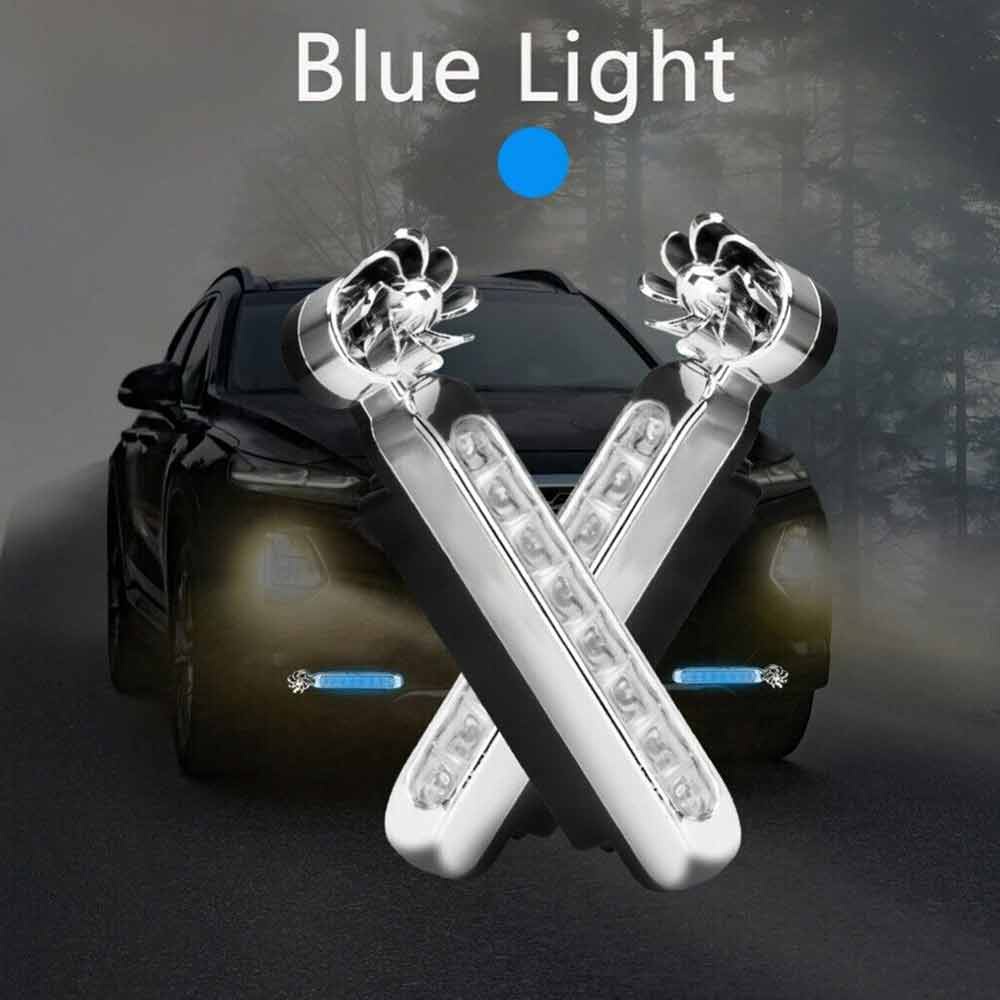2PCS car front grille decoration wind daytime running lights car