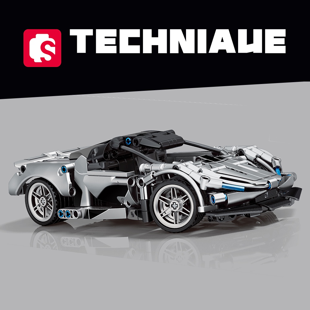 Sembo Block 701055 Techniaue Sports Car Series Racing Circuit Transport ...