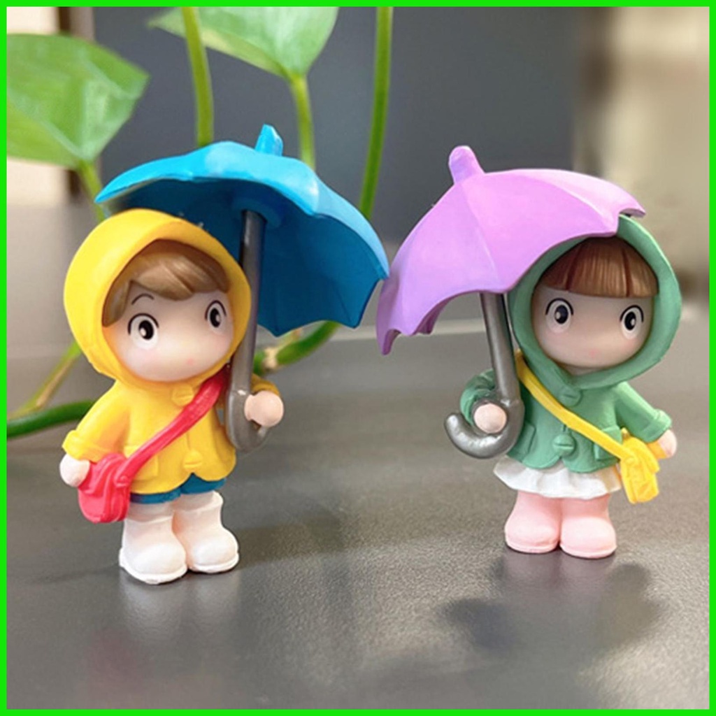 Car Center Console Ornaments Umbrella Couple Auto Interior Decor Toy