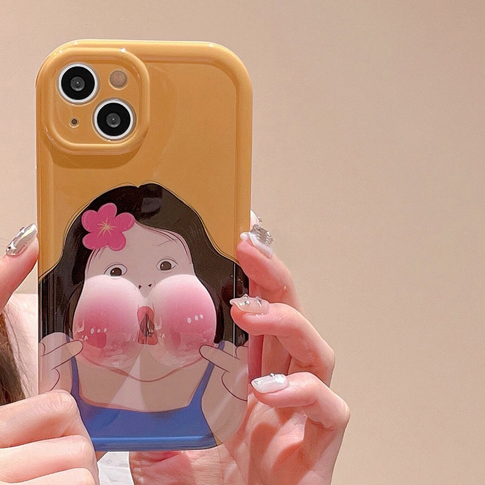 Korean Fatty Girl Phone Case for IPhone 11 15 Pro Max 14 Pro Max Case IPhone 7 Plus 8 Plus 13 12