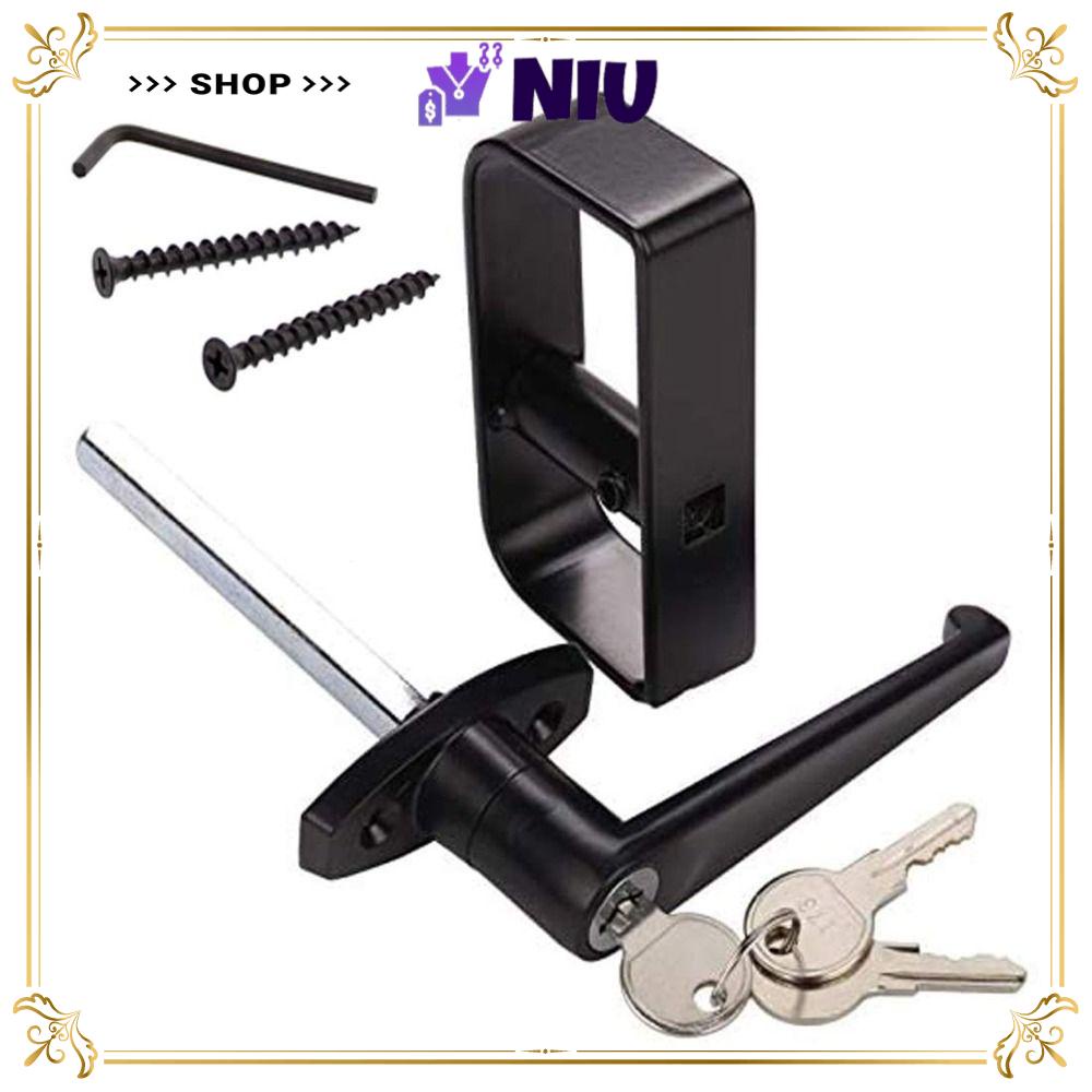 NIU Shed Door Lock, 41/2" Stem Zinc Alloy Door Handle Lock Kit