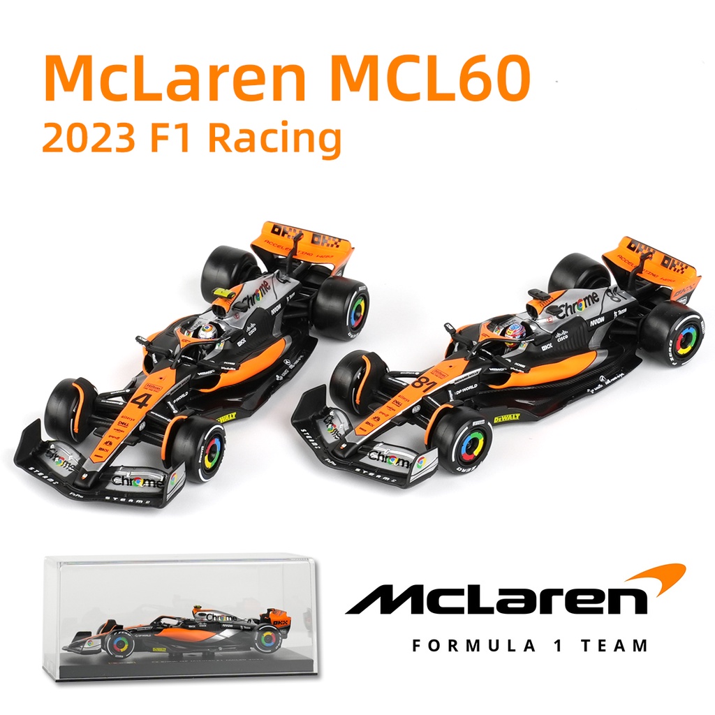 Bburago 143 2023 McLaren MCL60 F1 Formula Racing Car Static Simulation