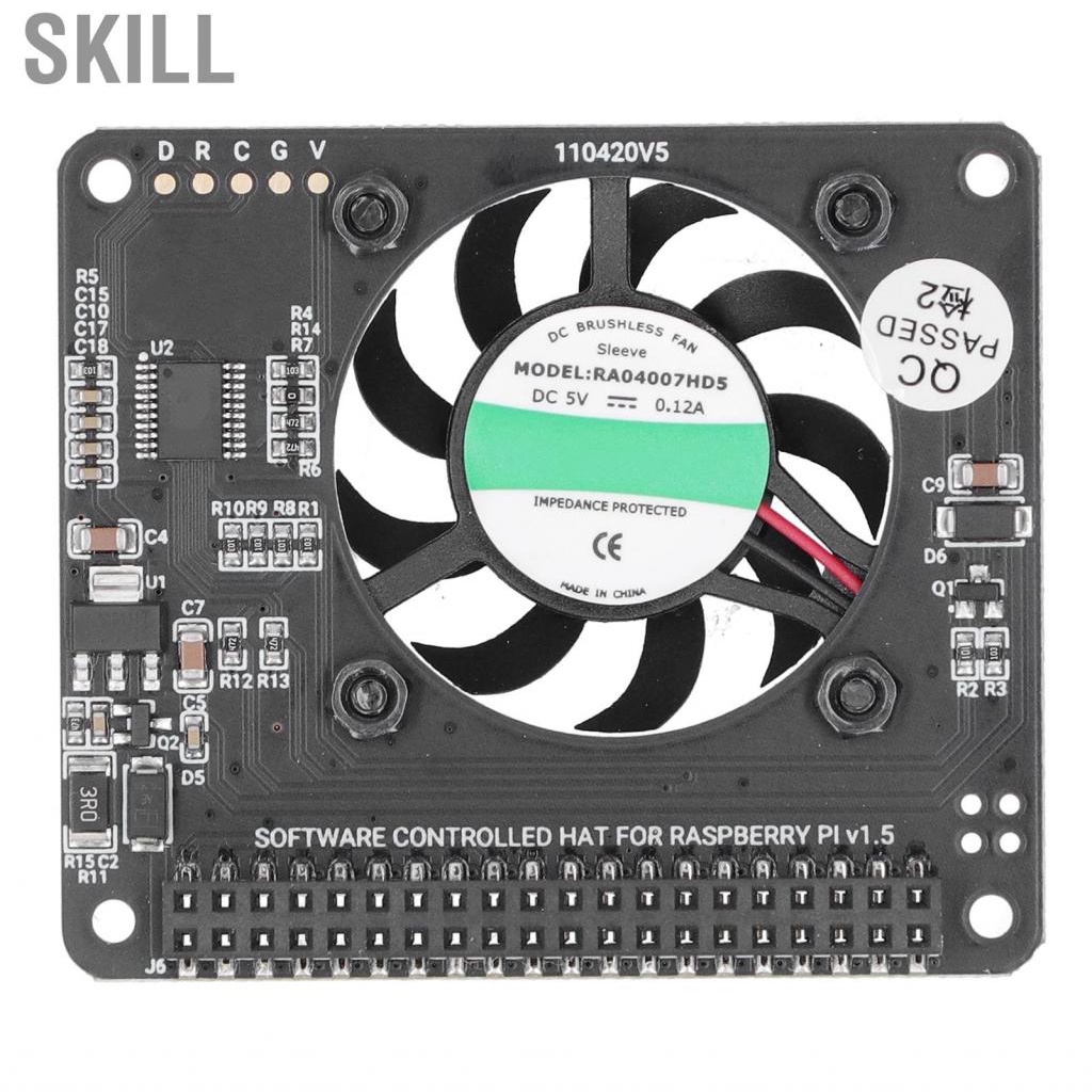 Skill Cooling Fan Controller Module Programmable with Power Switch for Raspberry Pi 4B/3B+/3B